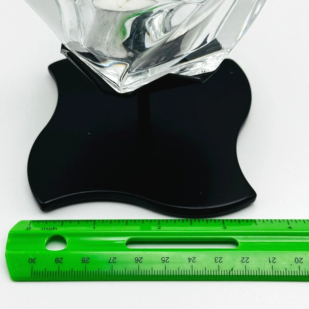 PartyLite Windswept Crystal Tealight Candle Holder w/ Black Metal Stand Artylite - Picture 5 of 6